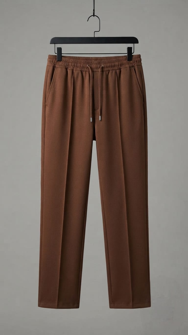 Men's Casual Drawstring Trouser Combo – Pack of 2 (White & Brown)